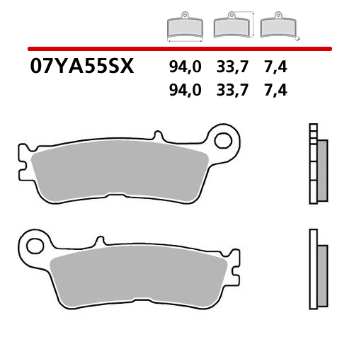 Brake pads Brembo Fantic 450 XEF (22-25) front race 07YA55SX