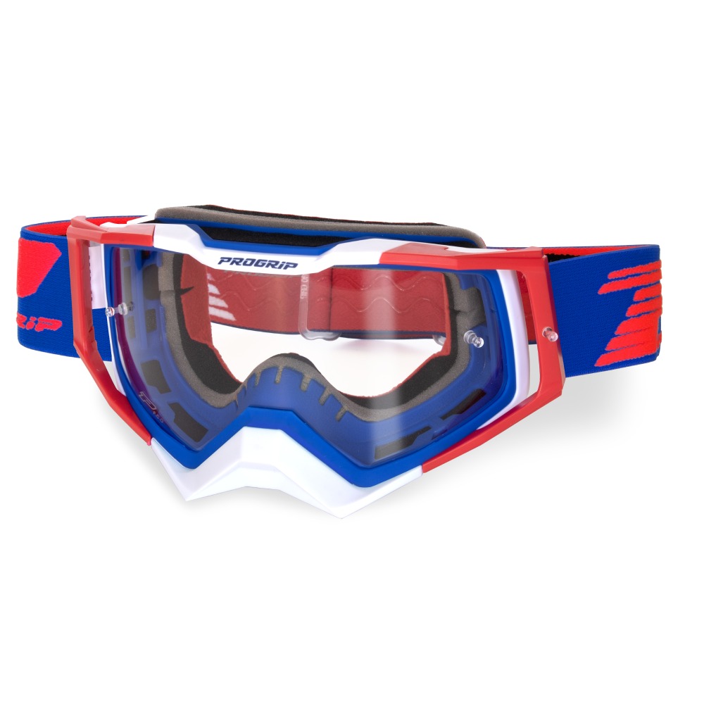 Goggles Pro Grip Rapid - Blue Red White clear lens 3309-147-TR