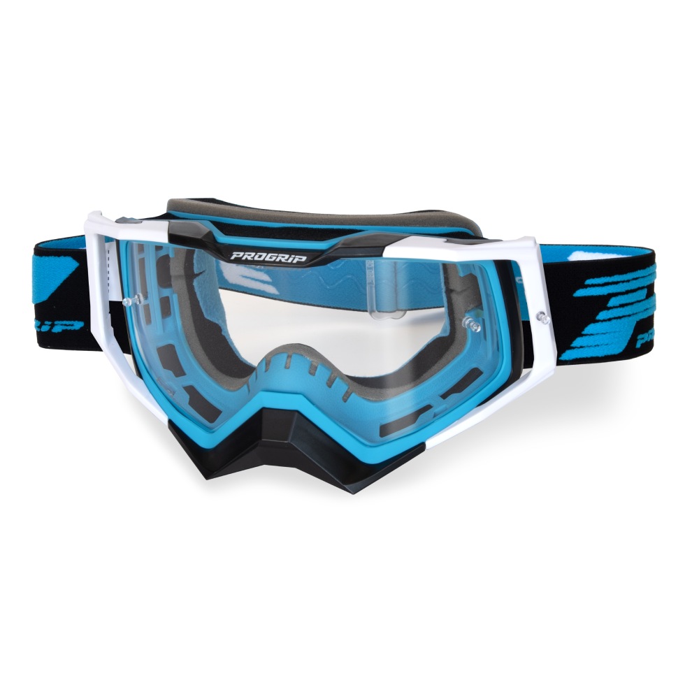 Goggles Pro Grip Rapid - Light blue Black White clear lens 3309-379-TR