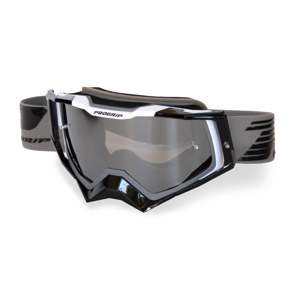 Goggles Pro Grip Rapid - Grey Black White mirrored lens silver 3309-381-FL