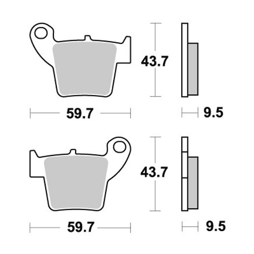 Brake pads Galfer Honda CR 125 (02-07) rear race FD278G1396R