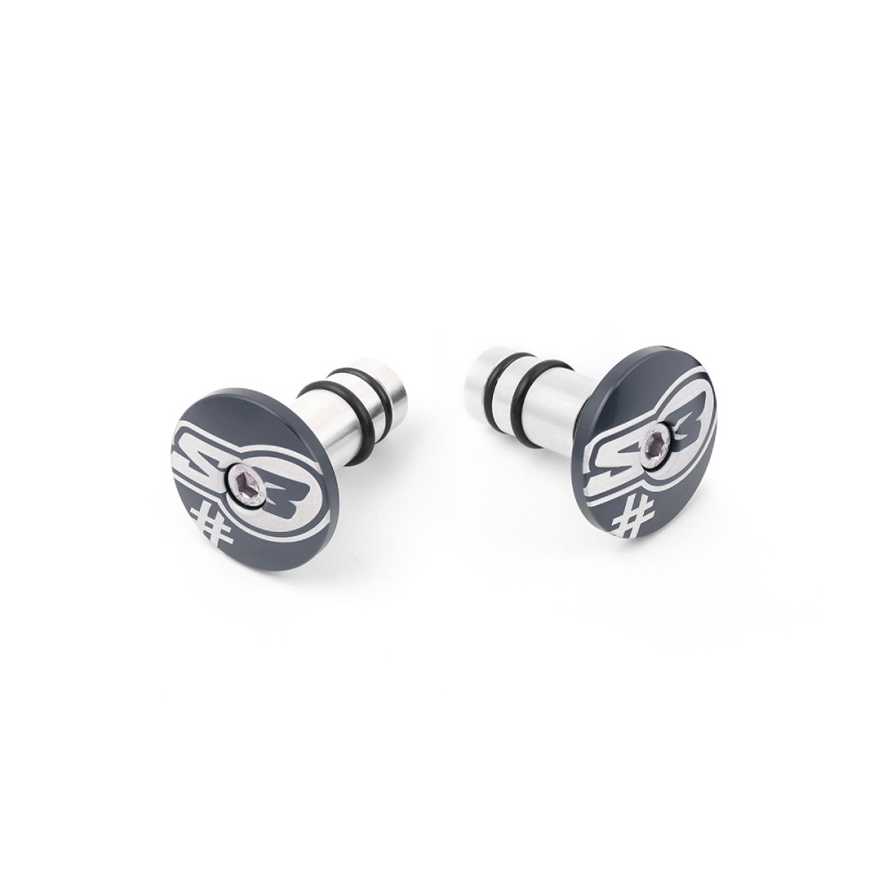 Pair of handlebar end caps S3 titanium Too Pair of handlebar end caps S3 titanium Too