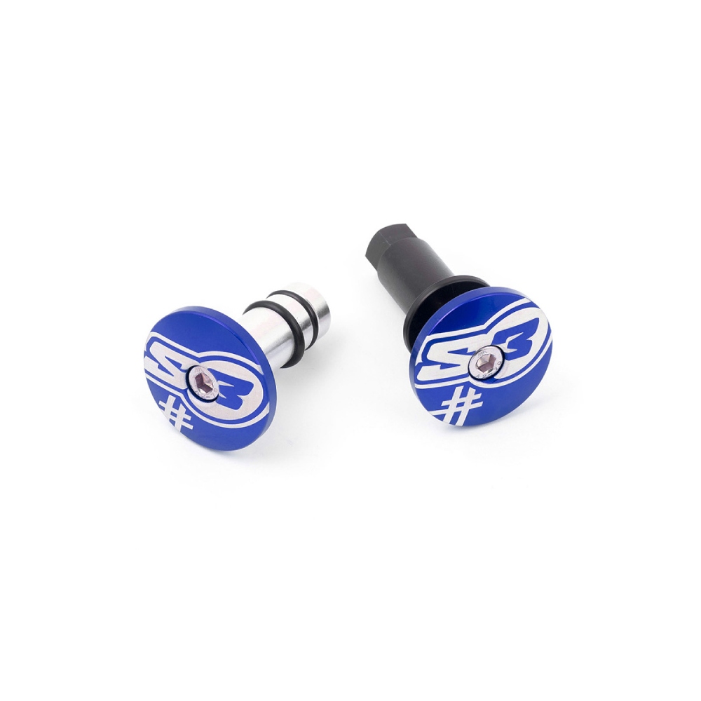 Pair of handlebar end caps S3 blue Five HA-END5-U
