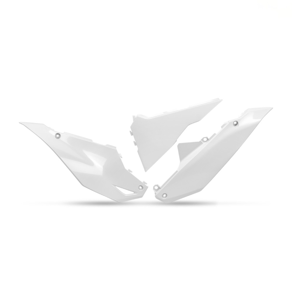 Side number plates Kawasaki KX 450 F (24-26) white KA04762-047