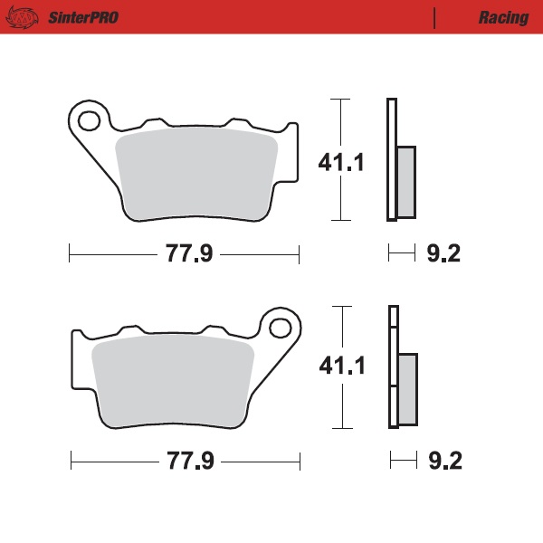 Brake pads Moto Master KTM 125 SX (96-03) rear racing MM-093211