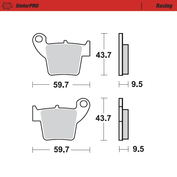Brake pads Moto Master Honda CRF 450 R (02-25) rear racing MM-094311