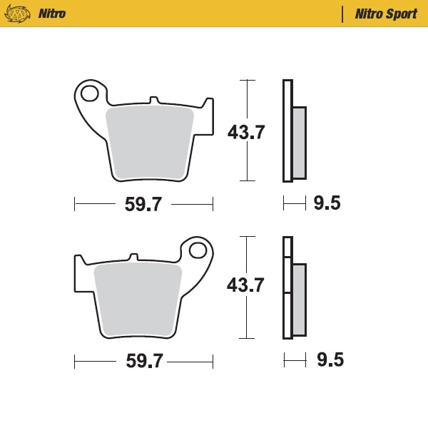 Brake pads Moto Master Honda CRF 250 R (04-25) rear nitro MM-094322