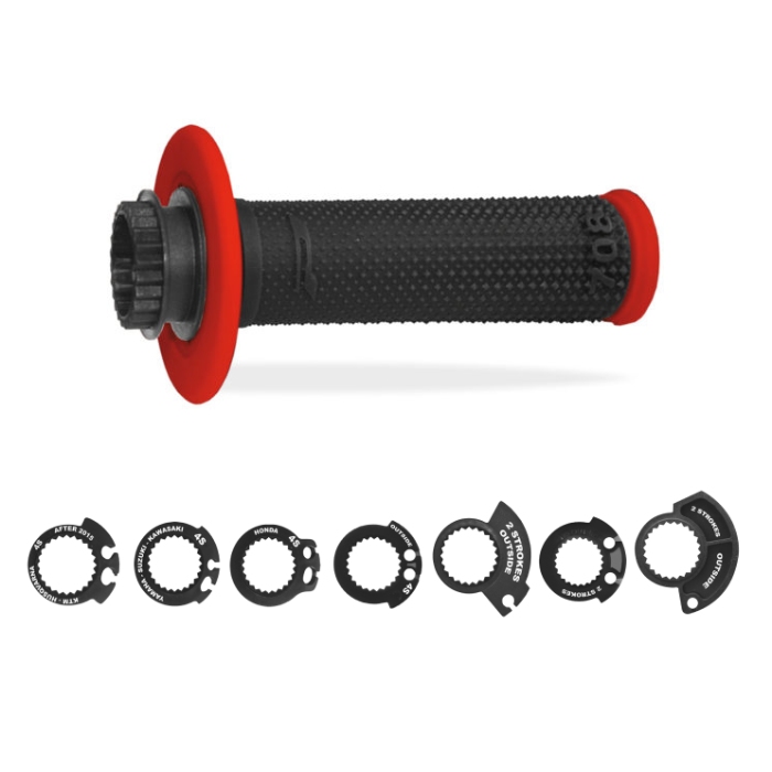 Pair of Grips Lock-On Pro Grip 708 - red black