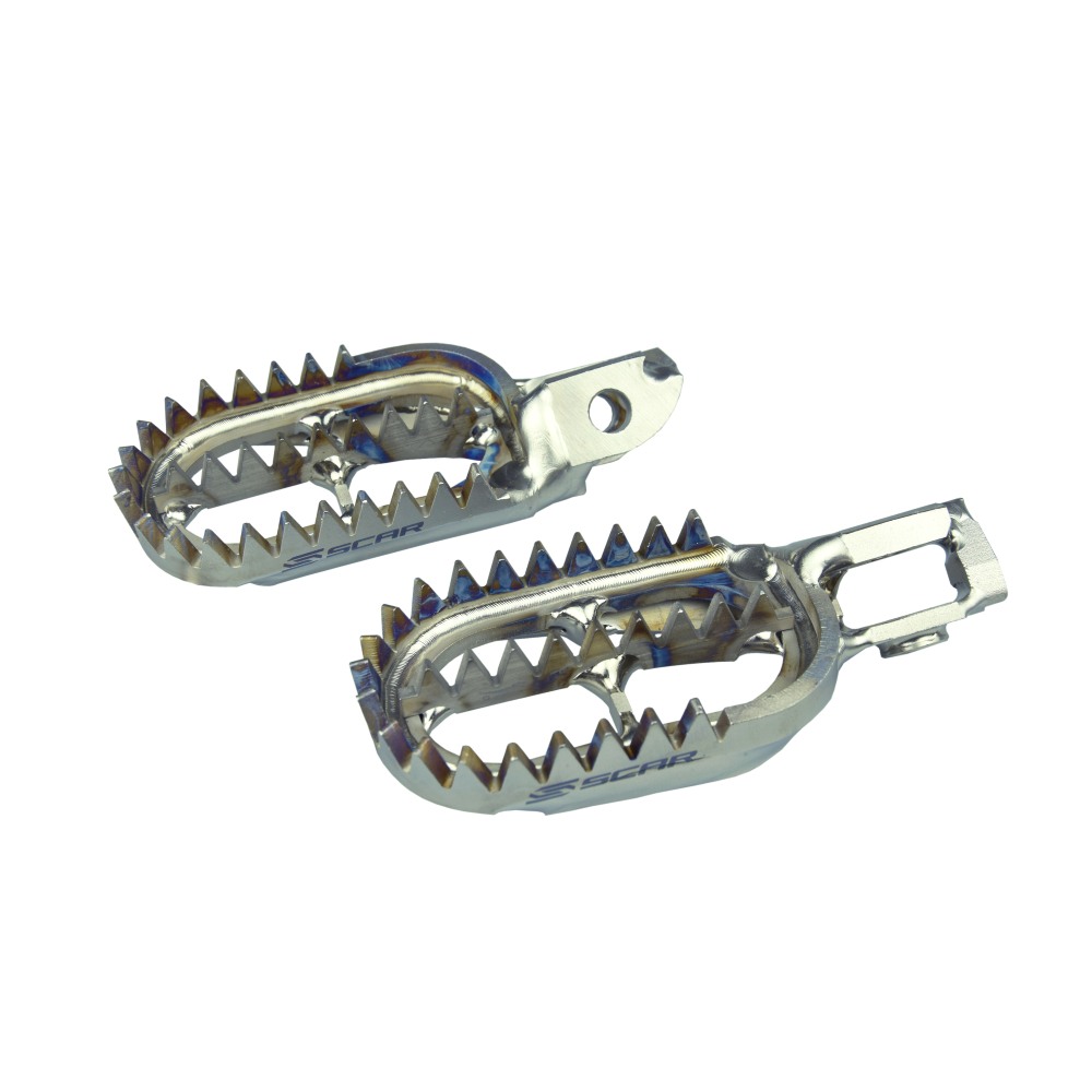 Footpegs titanium Scar Husqvarna 450 FE (24-26) Gripper S5518