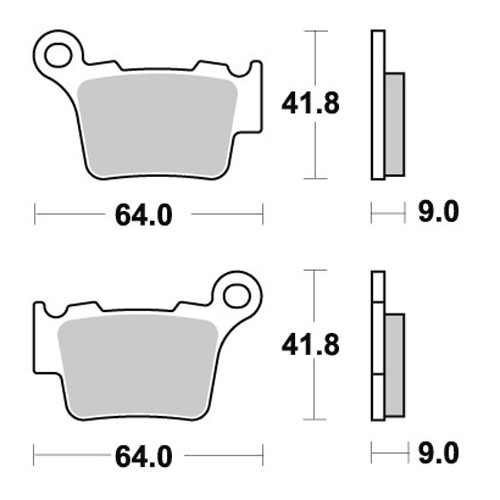 Brake pads WRP Husaberg 501 FE (13-14) rear ceramic WG-7391-F4C