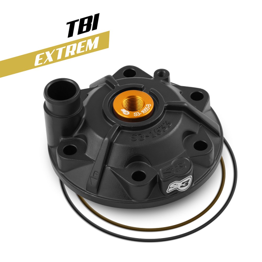 Cylinder head S3 KTM 300 EXC (24-27) - Extreme black XTR-163-300-B